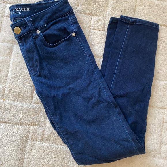 American Eagle Dark Blue Skinny Jeans - Picture 1 of 5